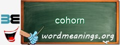 WordMeaning blackboard for cohorn